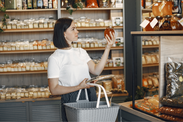 beautiful woman in the store buys groceries 2023 11 27 04 56 00 utc 1